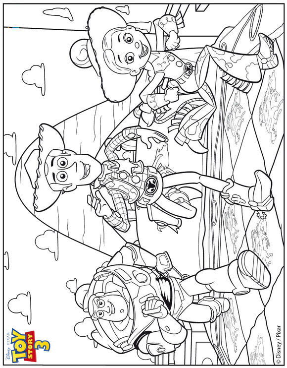 Plansa de colorat cu Toy Story 114 18